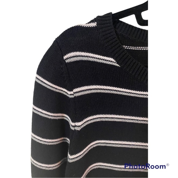 A 100% cotton striped sweater in size large - Picture 2 of 7